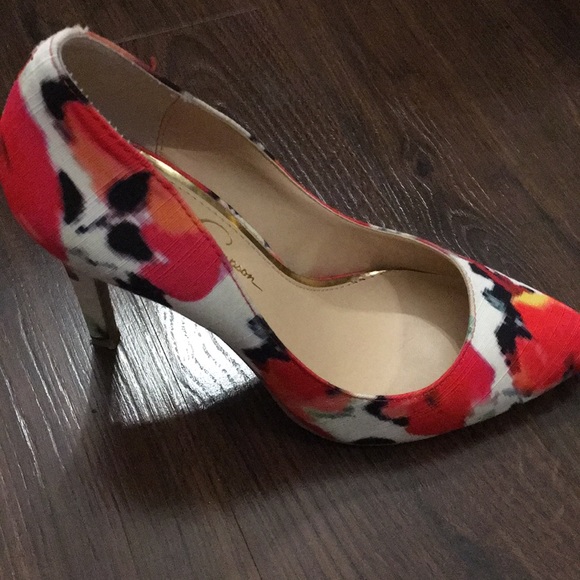 Polka dot with pink heels size 6.5 Jessica Simpson - Picture 4 of 4